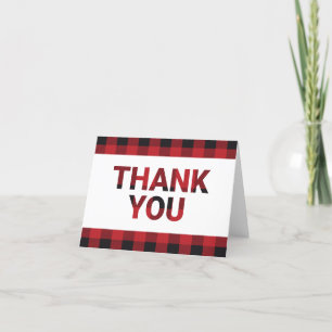 Carte de remerciements Plaid Buffalo