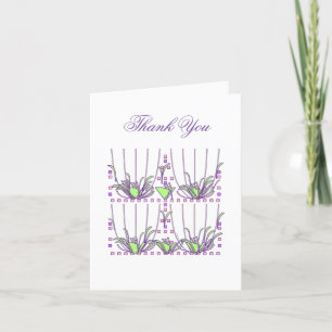 Carte De Remerciements PLANTE VERT violet