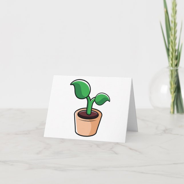 Carte De Remerciements Plante verte d'intérieur (Devant)