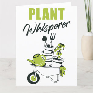 Carte De Remerciements Plante Whisperer - Drôle Mignonne jardinier & Plan