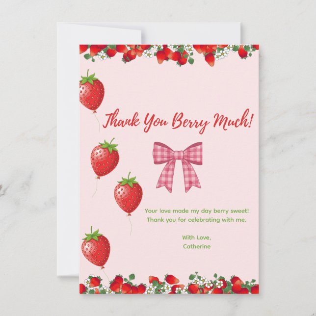 Carte de remerciements plat (Devant)