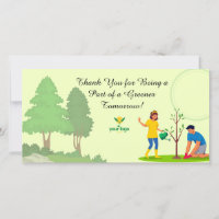 Carte de remerciements plat