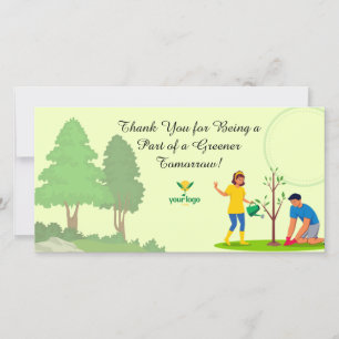 Carte de remerciements plat