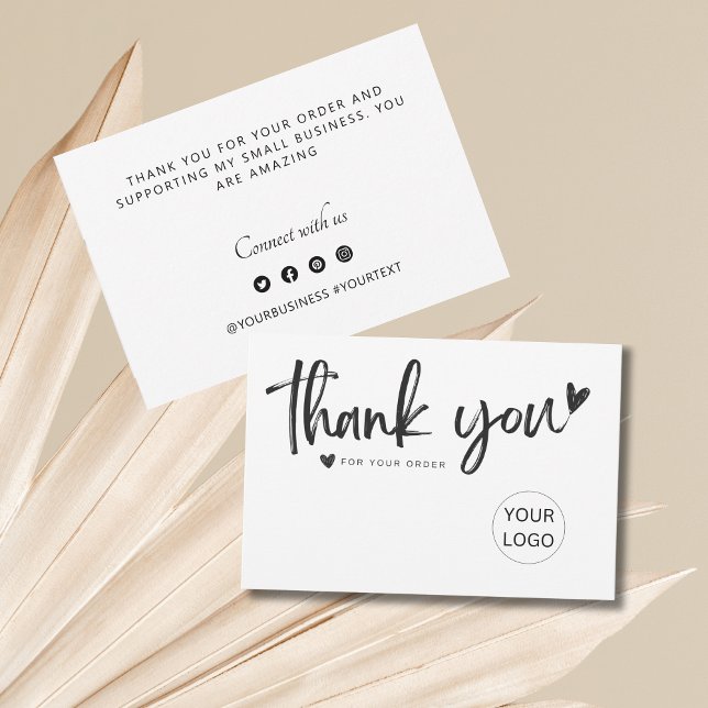 Carte de remerciements plat (Personalized Business Thank You Card)