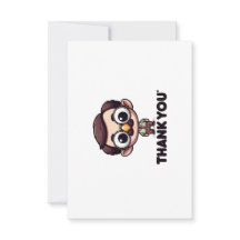 Carte de remerciements plat