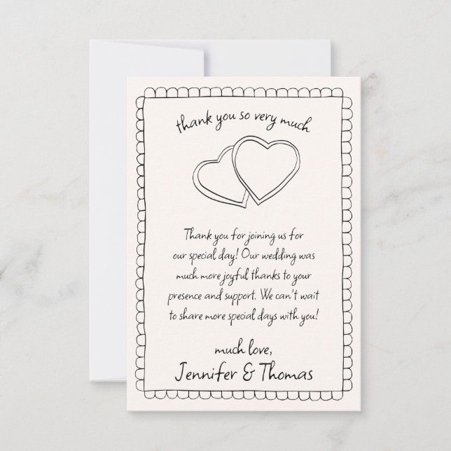 Carte de remerciements plat (Devant)