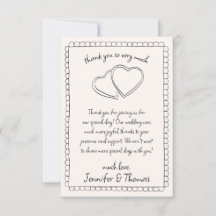 Carte de remerciements plat