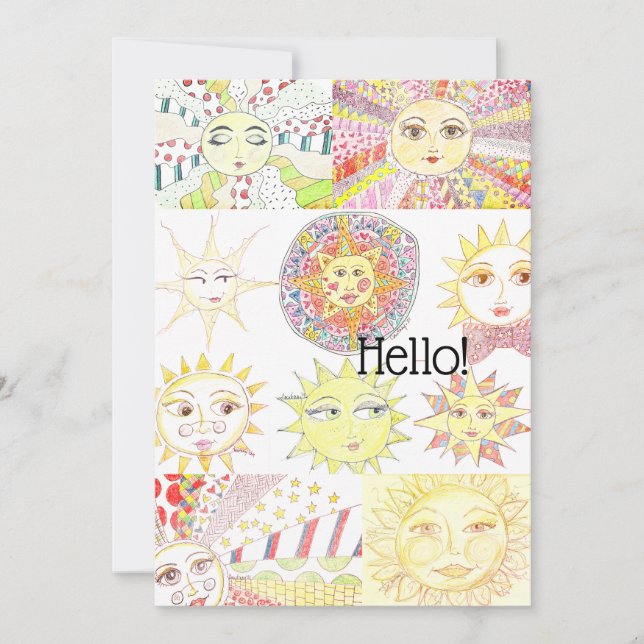 carte de remerciements plat 2022 - soleils (Devant)