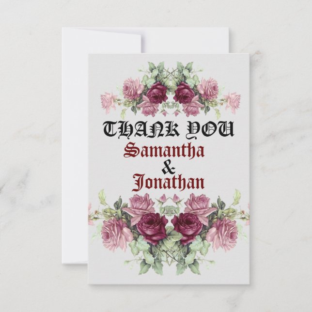 Carte de remerciements plat, Carte de remerciement (Devant)