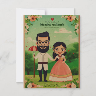 Carte de remerciements plat, carte postale