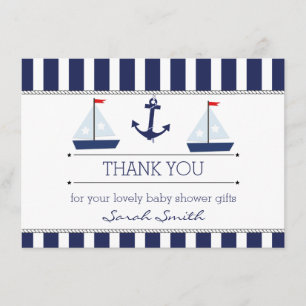 Carte de remerciements plat de baby shower
