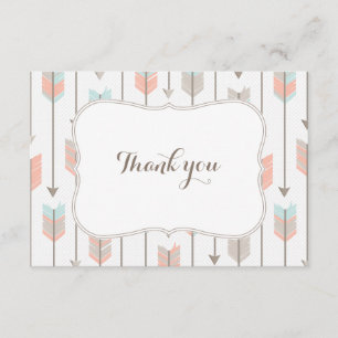 Carte de remerciements plat de baby shower tribal