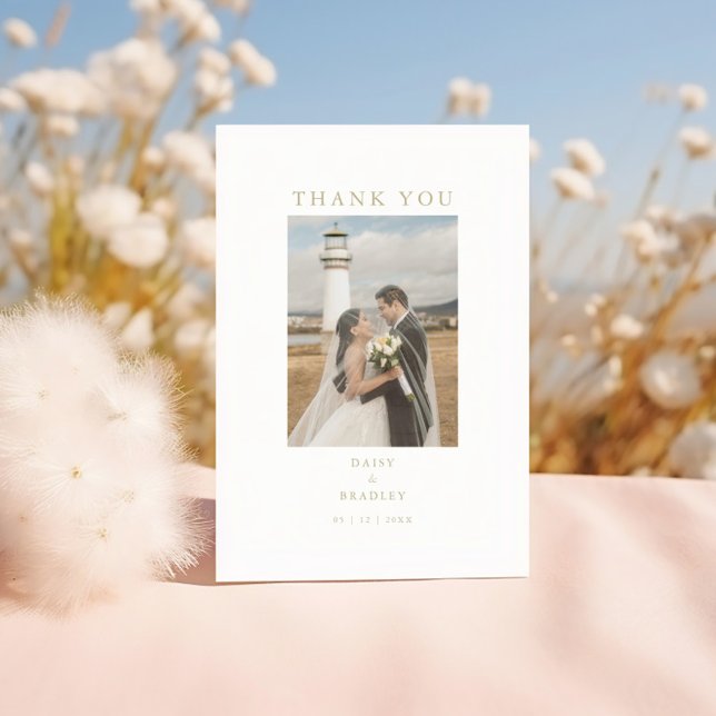 Carte de remerciements plat de message de Mariage  (Créateur téléchargé)