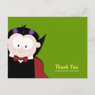 Carte de remerciements plat de vampire mignon de
