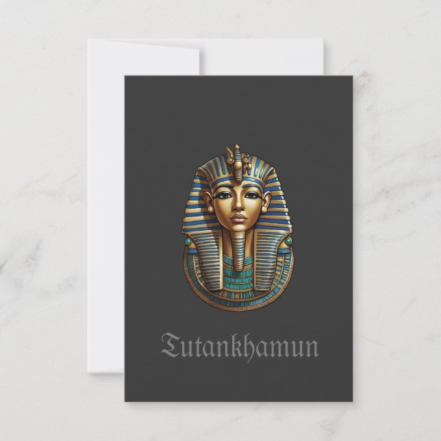 Carte de remerciements plat King Tutankhamun (Devant)
