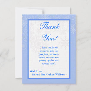 Carte de remerciements PLAT Mariage Snowflake