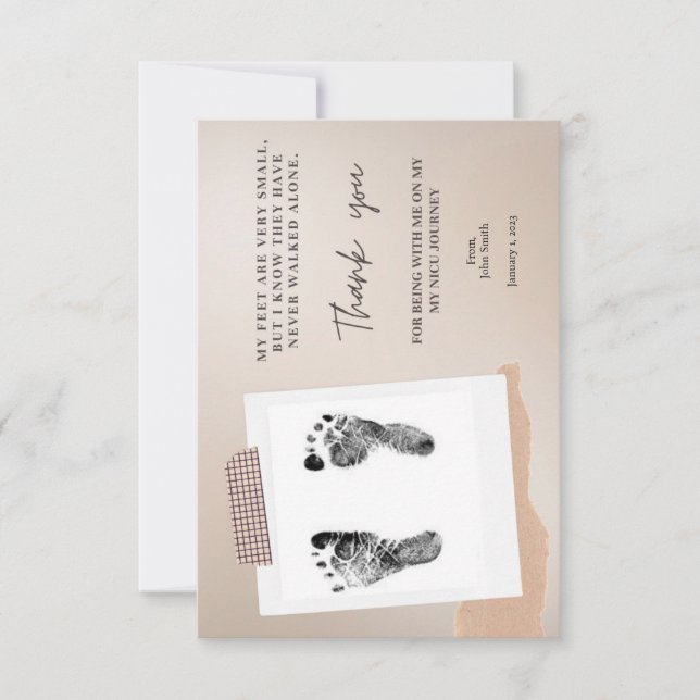 Carte de remerciements plat NICU (Devant)