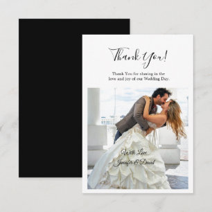Carte de remerciements plat romantique en couple
