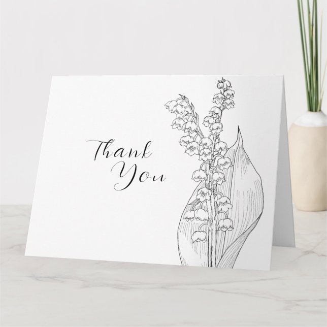 Carte de remerciements plate pour une douche à la  (Devant)
