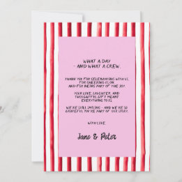 Carte De Remerciements Playful & Bright Modern Wedding Thank You Card