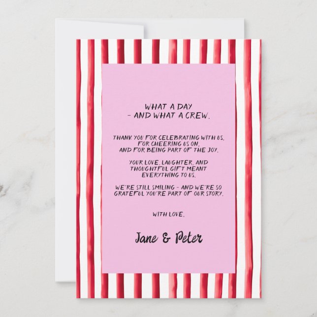 Carte De Remerciements Playful & Bright Modern Wedding Thank You Card (Devant)