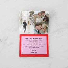 Carte De Remerciements Playful & Bright Photo Wedding Thank You Card