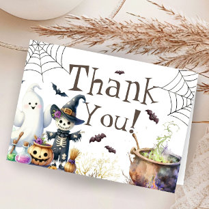 Carte de remerciements plié Baby shower Halloween