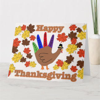 Carte de remerciements plié bon thanksgiving