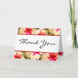 Carte de remerciements plié couleur lotus Flower N