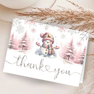Carte de remerciements plié de Baby shower de floc