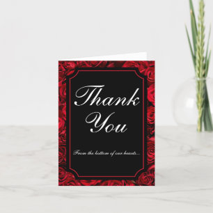 Carte de remerciements plié de Rose gothique