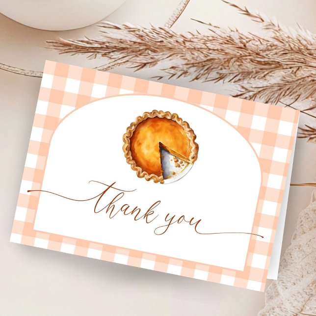 Carte de remerciements plié du Baby shower à tarte (Créateur téléchargé)