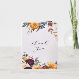 Carte de remerciements plié du Mariage d'élégance 