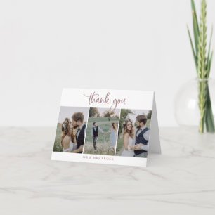Carte de remerciements plié Rustique Rose 3 Modèle