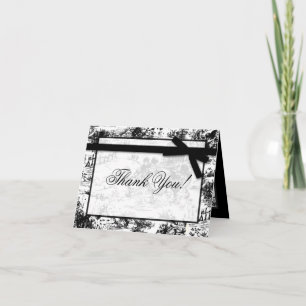 Carte de remerciements plié tissu en toile blanche