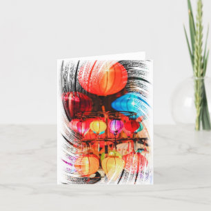 Carte de remerciements pliée