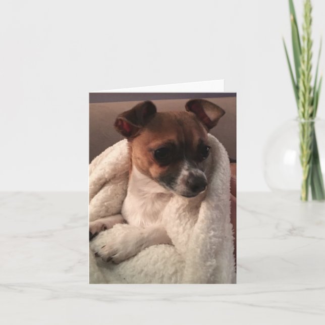 Carte de remerciements pliée (Devant)