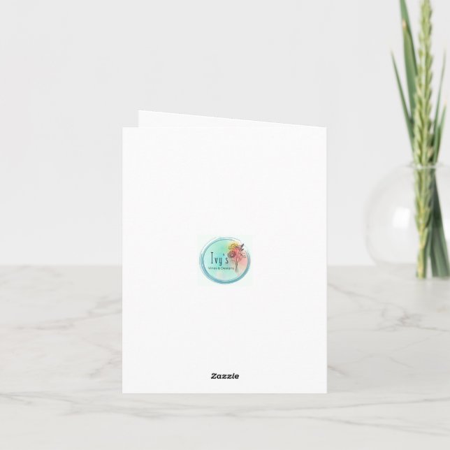 Carte de remerciements pliée (Dos)