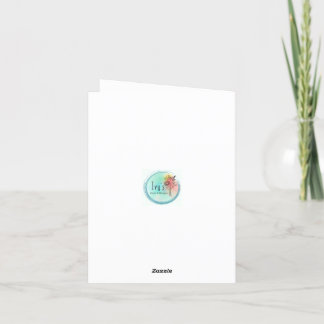 Carte de remerciements pliée