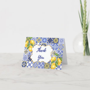 Carte de remerciements pliée