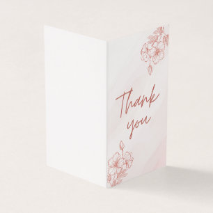 Carte de remerciements pliée