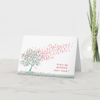 Carte de remerciements pliée