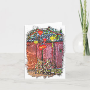 Carte de remerciements pliée