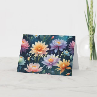 Carte de remerciements pliée