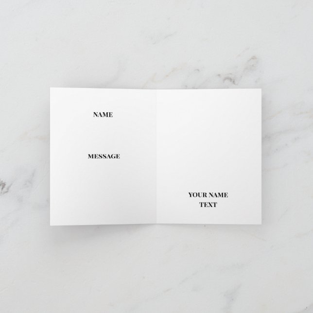 Carte de remerciements pliée (Intérieur)