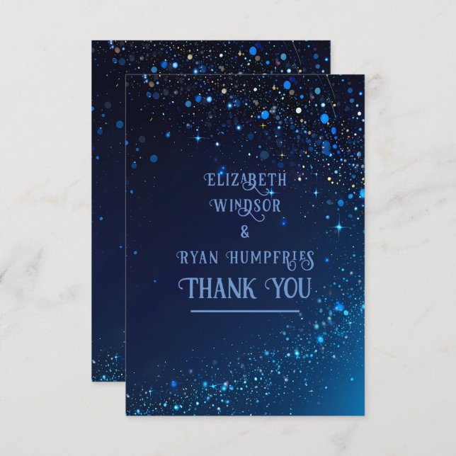 Carte de remerciements pliée (Devant / Derrière)