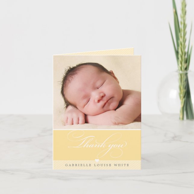 CARTE DE REMERCIEMENTS PLIÉE :: joli modèle 2 (Devant)