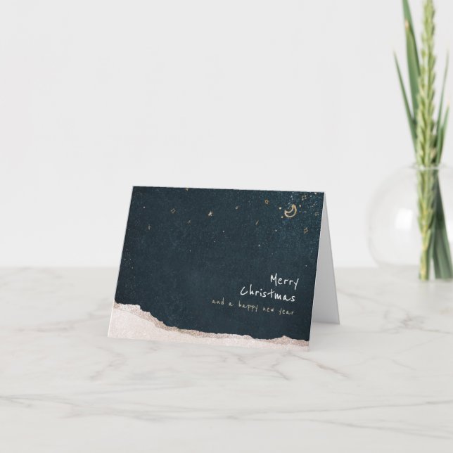 Carte de remerciements pliée "Joyeux Noël" (Devant)