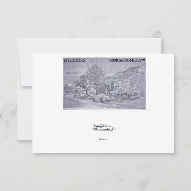 Carte De Remerciements Pluie routière (Dos)