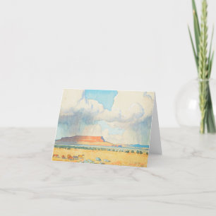 Carte De Remerciements Pluie sur la Mesa par Maynard Dixon